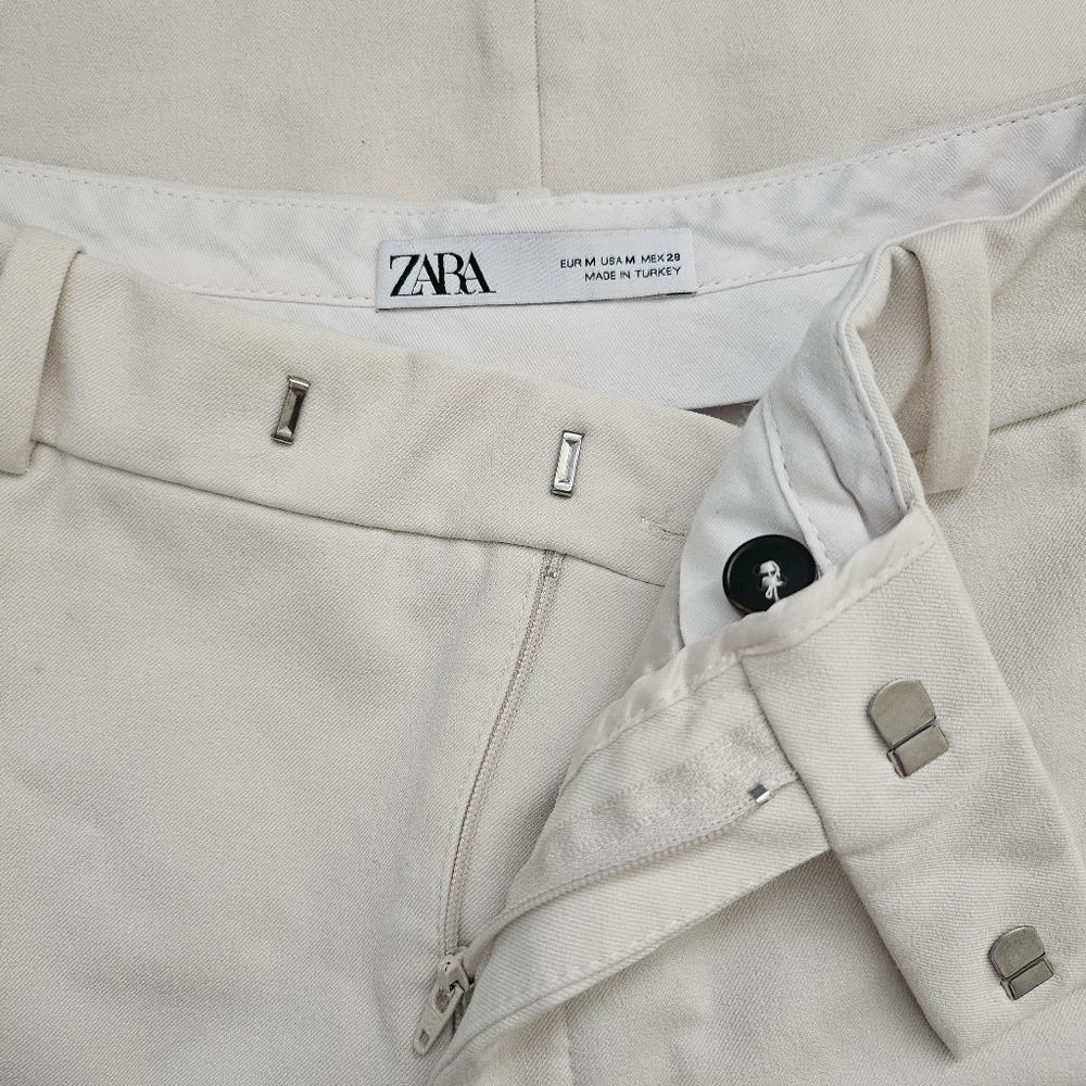 Zara cream mini skirt